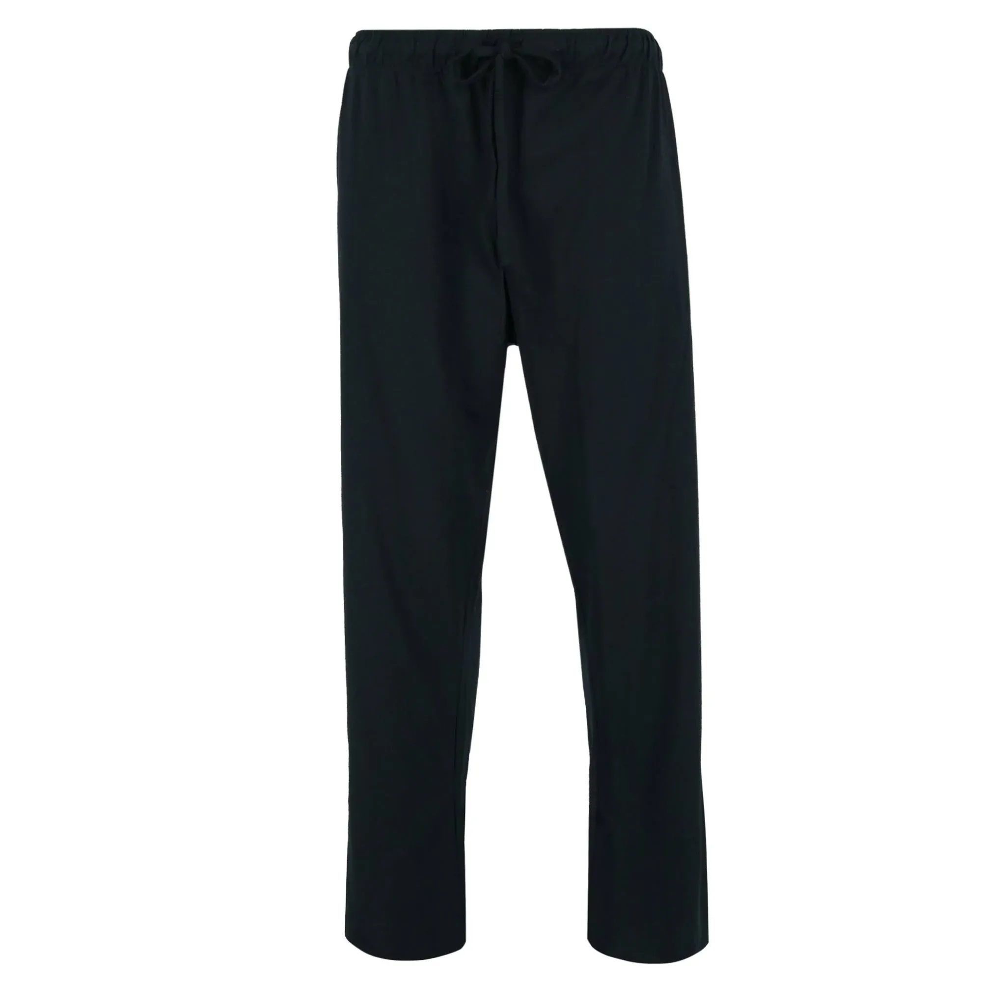 Cottonbell Men's Big and Tall Solid Knit Pajama Lounge Pant - Black 2x