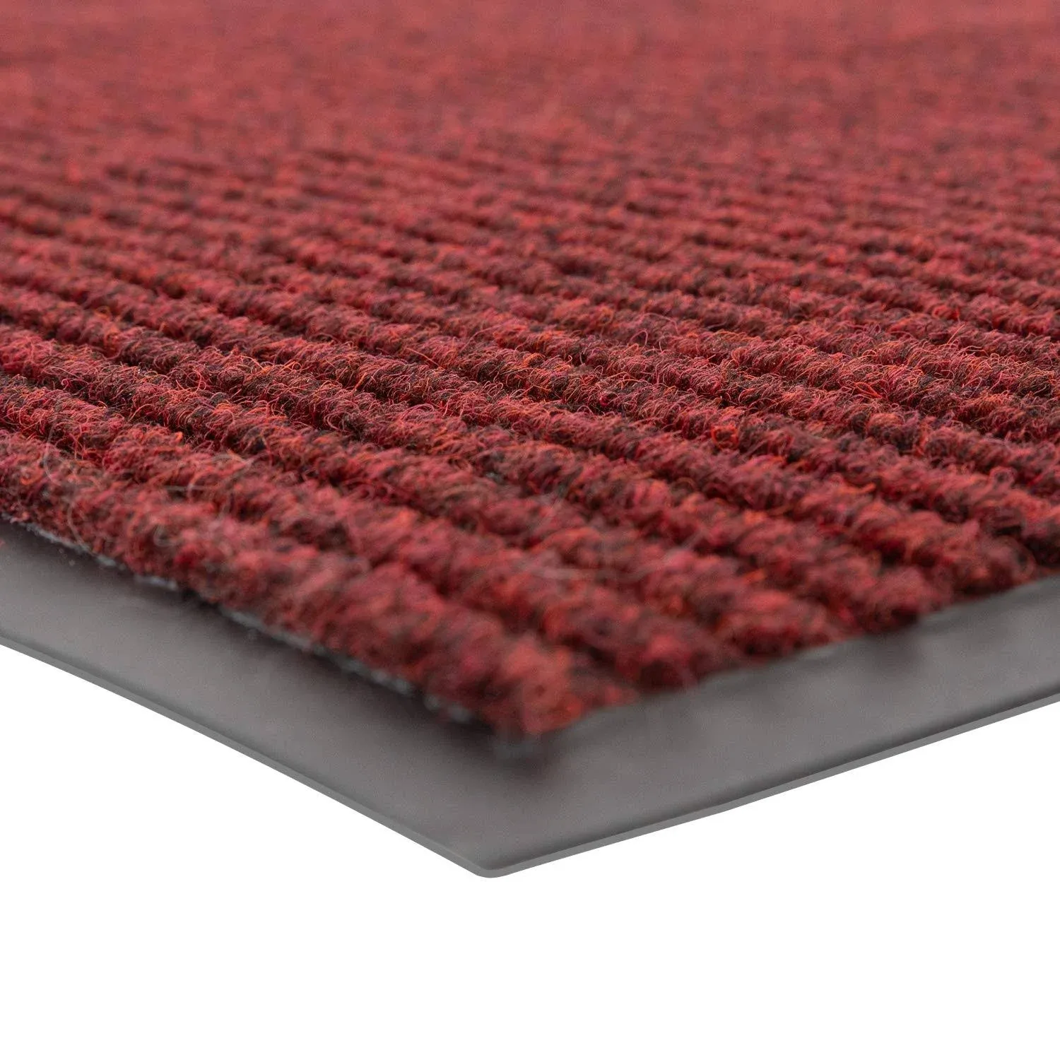 Notrax Brush Step Low-Profile Scraper Entrance Mats 5/16 in x 3 ft W x 6 ft L / Red/Black