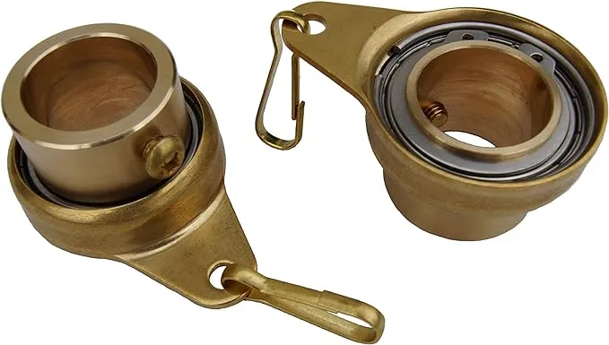 Stanwood Wind Sculpture Non Tangle Flagpole Swivel/Rotating Ring, Brass Spinner with Stainless Steel Bearing - 1", Pack of 2, Imported