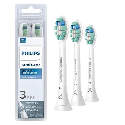 Philips Sonicare - Optimal Plaque Control Replacement Toothbrush Heads (3-pack) - White