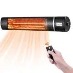 Wall-Mounted Patio Heater for Outdoor Use Electric Infrared Heaters 1500w,Black.