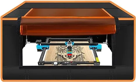 Twotrees Laser Engraver Enclosure, Fireproof and Dustproof Protective Cover for Most Laser Engraving Machine, Insulates Against Smoke and Odor, Noise