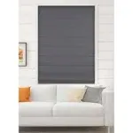 Arlo Blinds Cordless Fabric Roman Shades Light Filtering Window Blinds, Color: Light Gray, Size: 26.5" W x 60" H