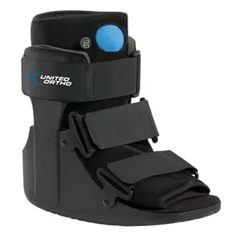 United Ortho Short Air Cam Walker Fracture Boot, Large, Black