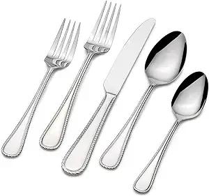 Pfaltzgraff Adventure 20-Piece Stainless Steel Flatware Set, Service for 4