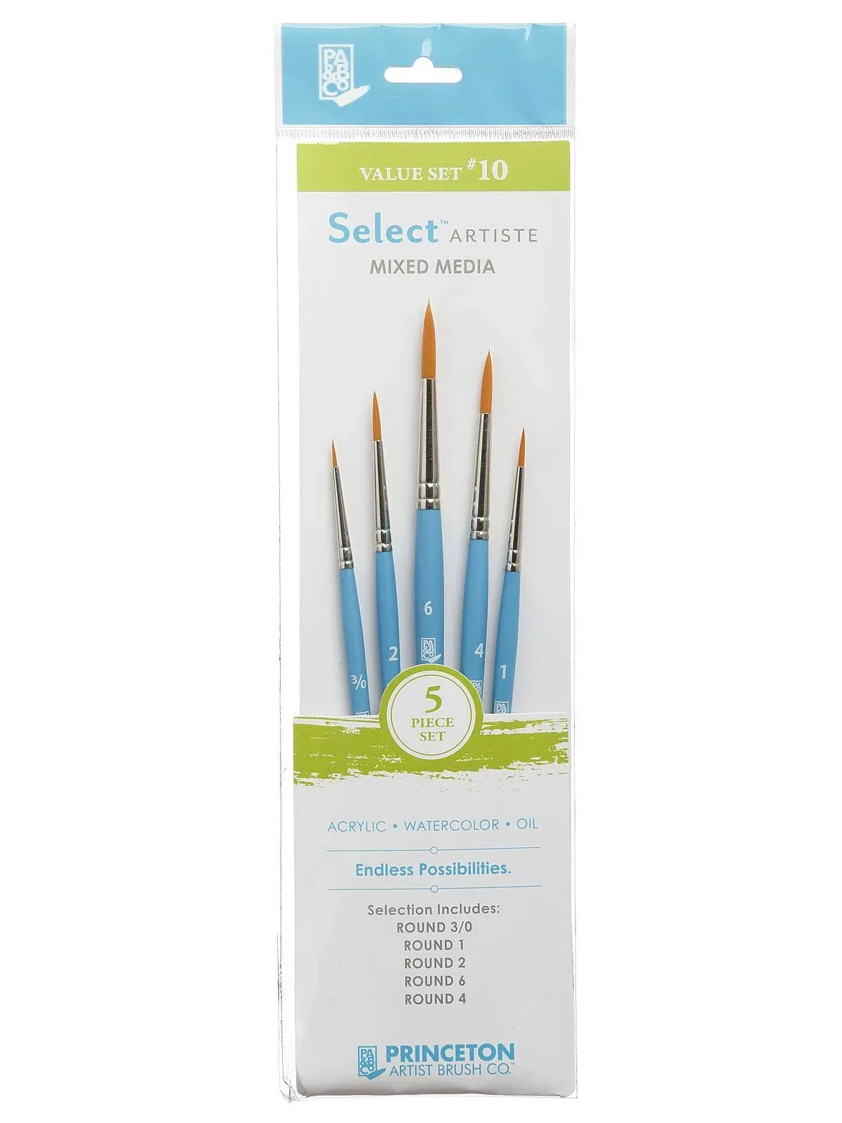 Princeton Select Brush Set - Brush Set No. 10, Set of 5