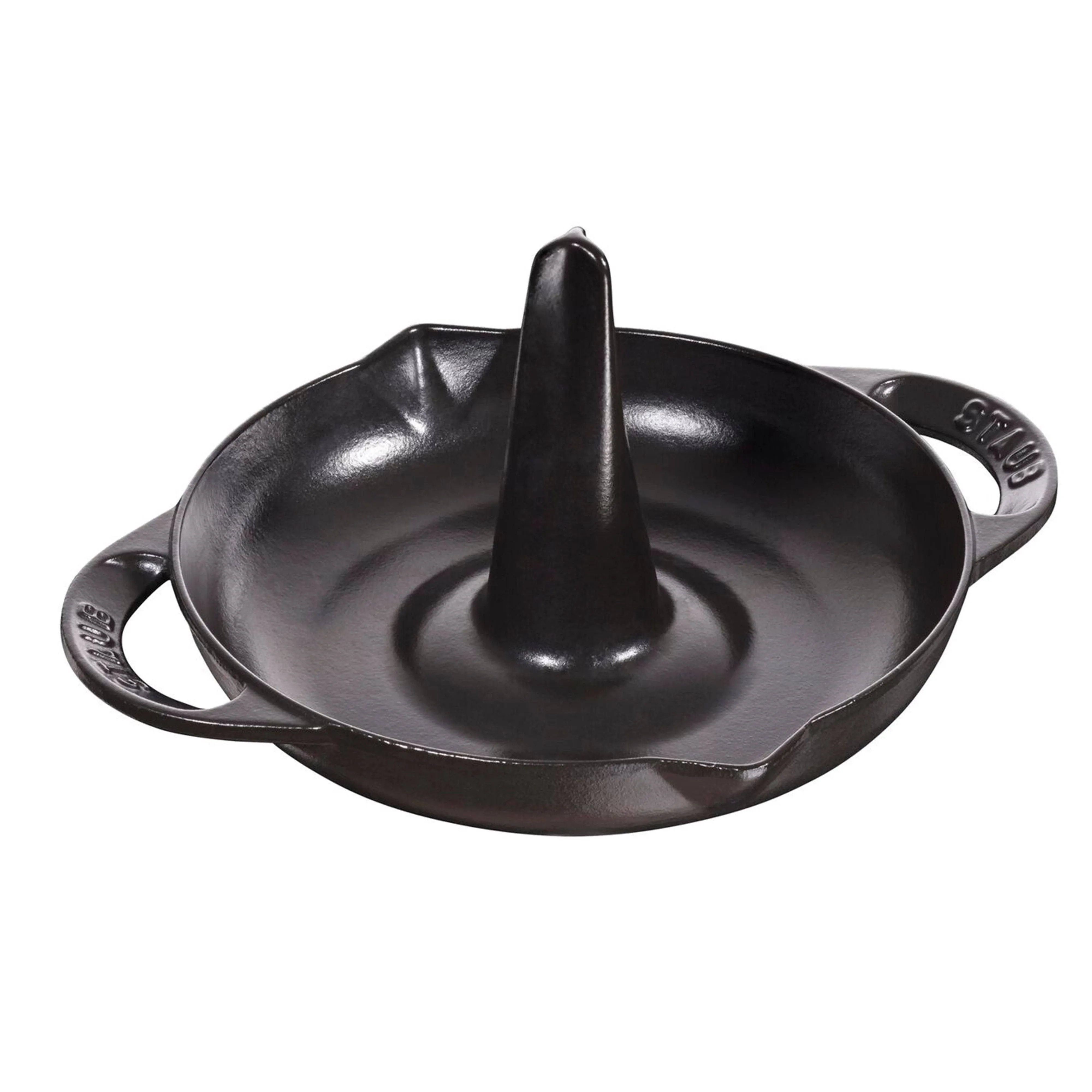 Staub Cast Iron Vertical Chicken Roaster 9.5-in - Matte Black