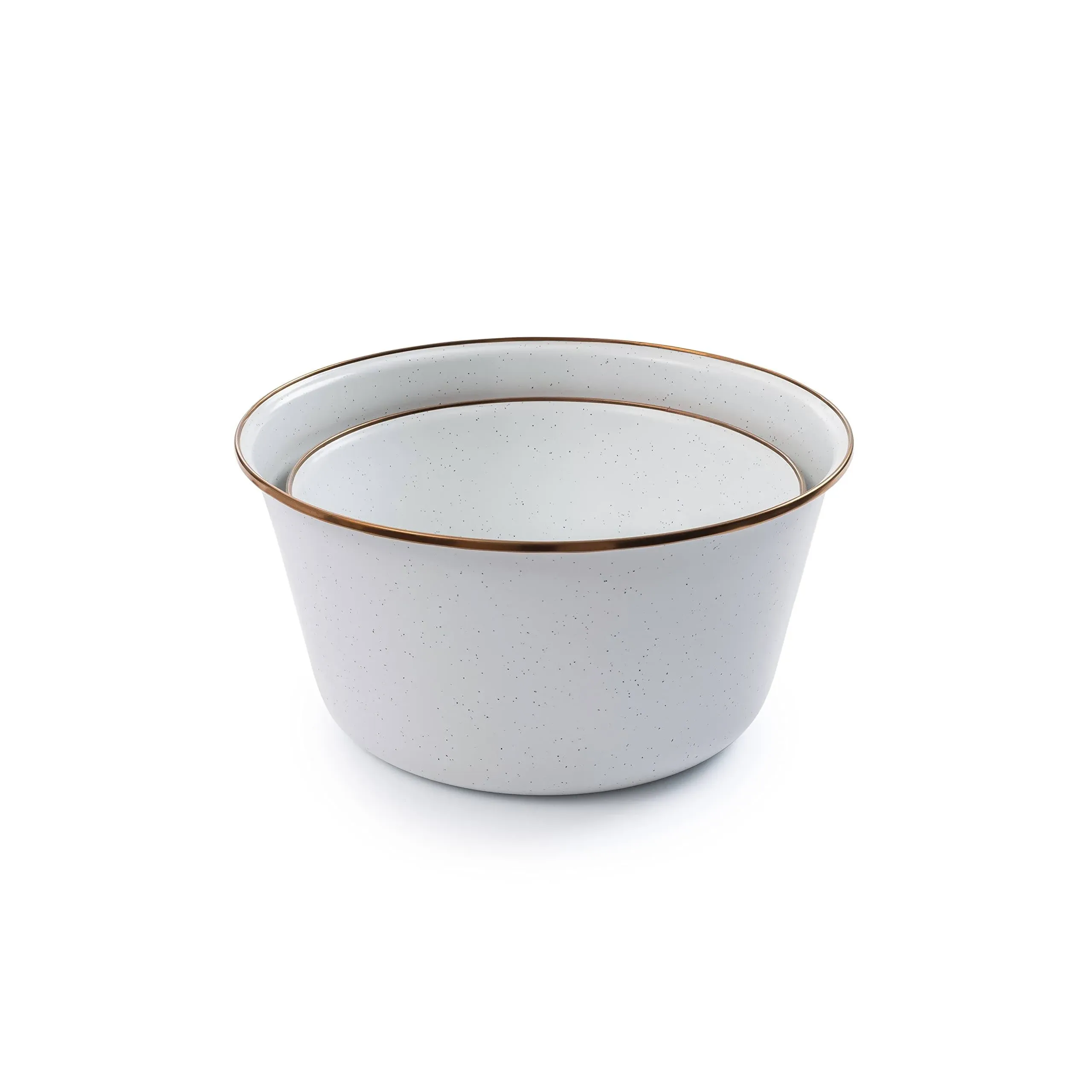 "Enamel Mixing Bowl Set 'Eggshell'"