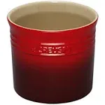 Le Creuset Cherry Red Ombre Crock Storage Jar Utensil Holder Serving Storage Container Kitchen Decor