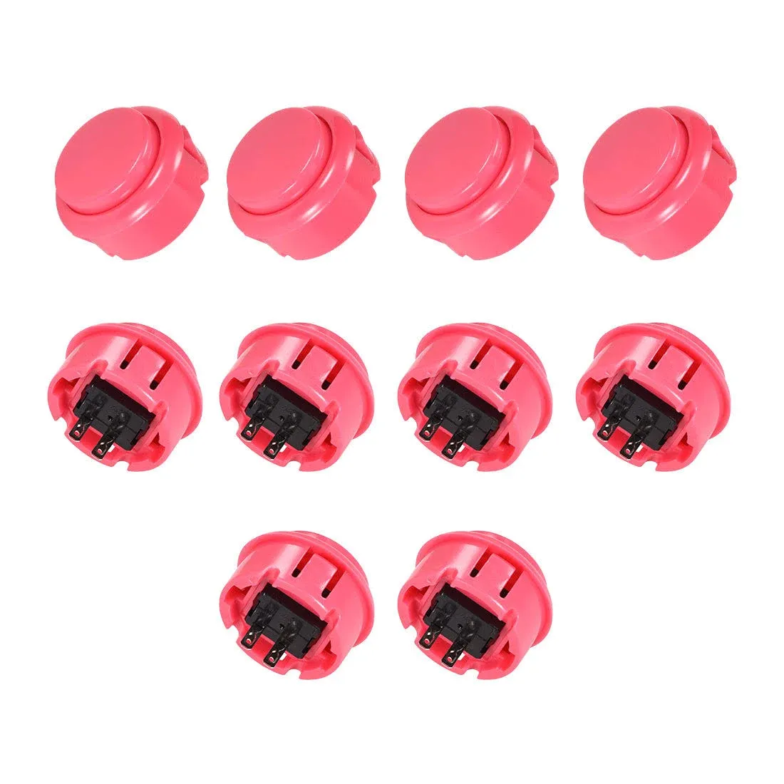 Uxcell 30mm Mounting Hole Momentary Game Push Button Switch for Arcade Video ...