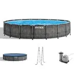 Intex Greywood Prism 18ft x 48in Above Ground Swimming Pool Set