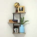 Love-KANKEI Corner Shelf Wall Mount of 3 Tier Rustic Wood Floating Shelves for