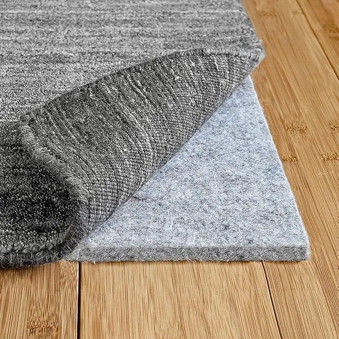 RUGPADUSA - Basics - 6'x9' - 3/8" Thick - 100% Felt - Protective Cushioning Rug Pad - Safe for All Floors and Finishes Including Hardwoods