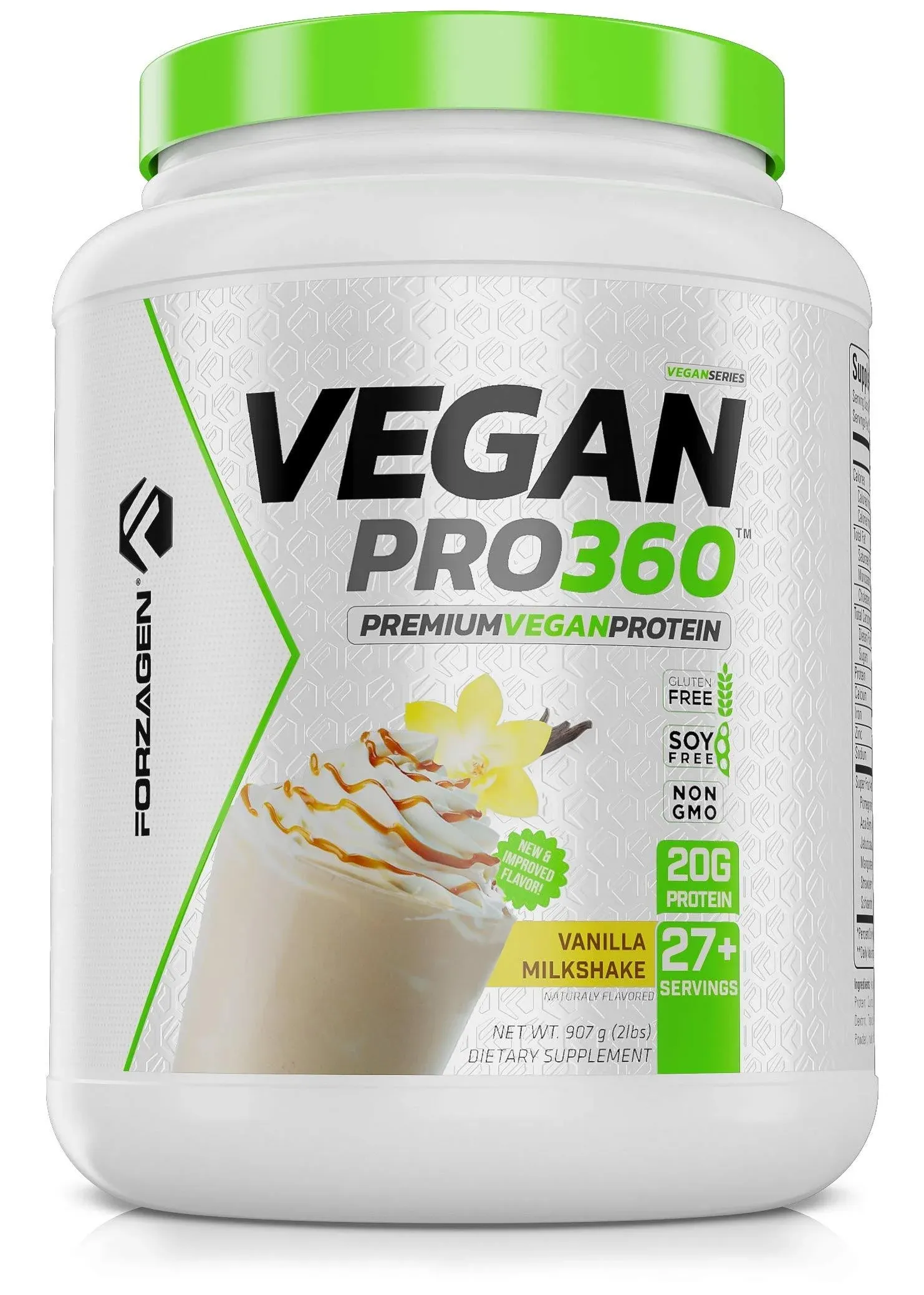 Forzagen Vegan Protein 360 2 lbs 27 Servings, Plant Based Protein Extracted from ...