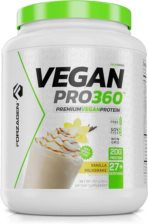 Forzagen Vegan Protein 360 2 lbs 27 Servings, Plant Based Protein Extracted from ...