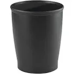 iDesign Kent Wastebasket Trash Can, Black