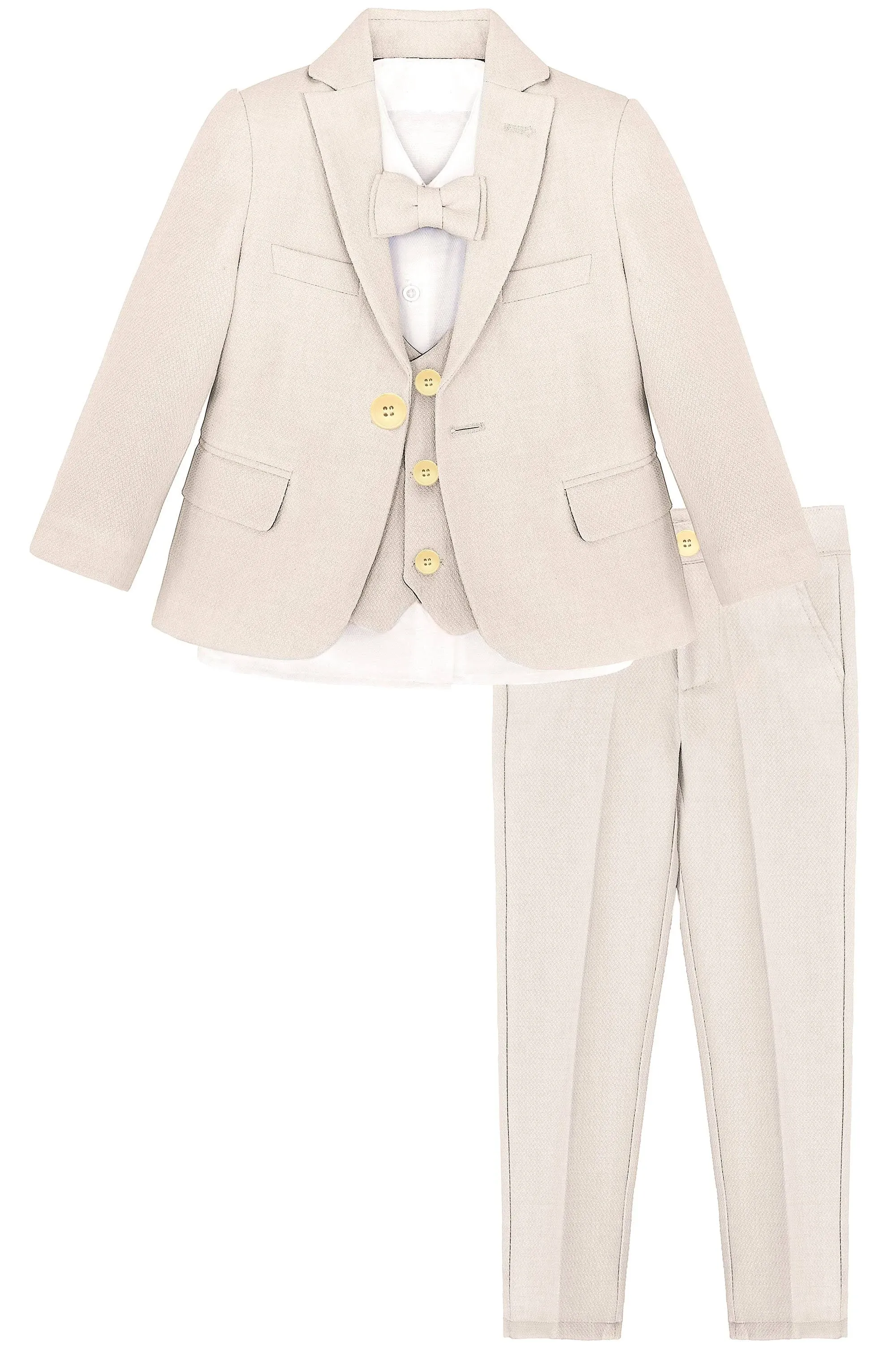 Lilax Boys Formal Suit 5 Piece Outfit Dresswear Suit Set