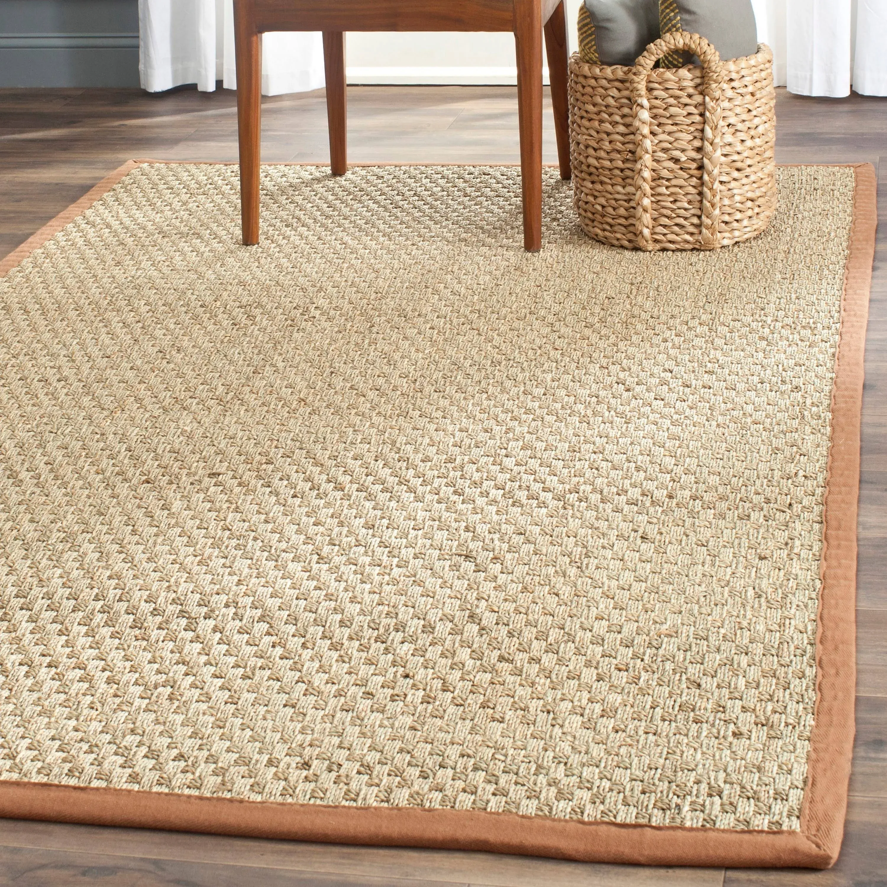 Safavieh Natural Fiber Hampton 3 X 5 (ft) Natural/Brown Indoor Solid Coastal Throw Rug Lowes.com