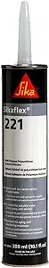 Sika Sikaflex 221 Multi-Purpose Polyurethane Sealant-Adhesive - 10.3oz(300ml) Cartridge - Black