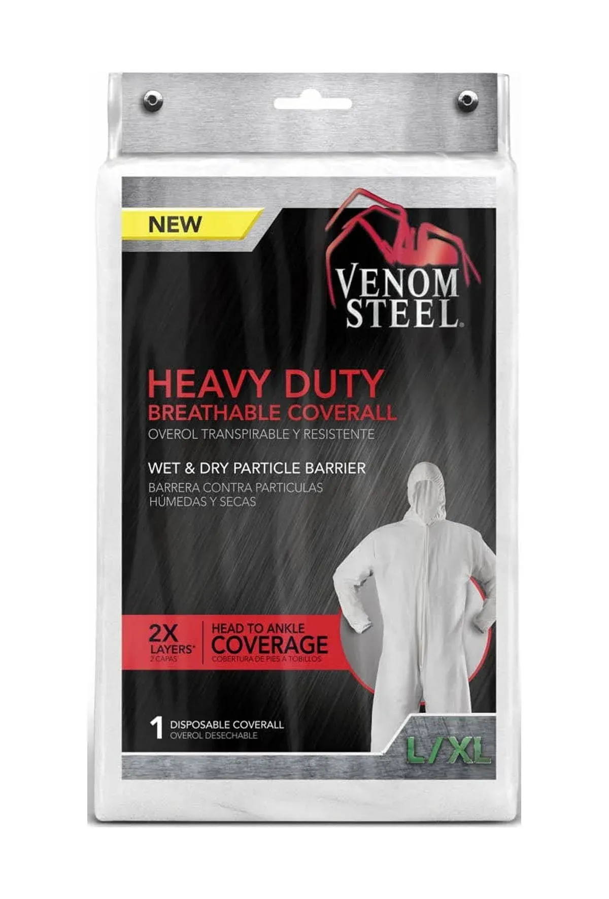 Venom L-XL Heavy-Duty Hooded Coverall