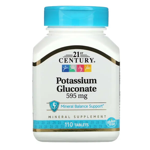 21st Century Potassium Gluconate, 595 mg, Tablets - 110 tablets