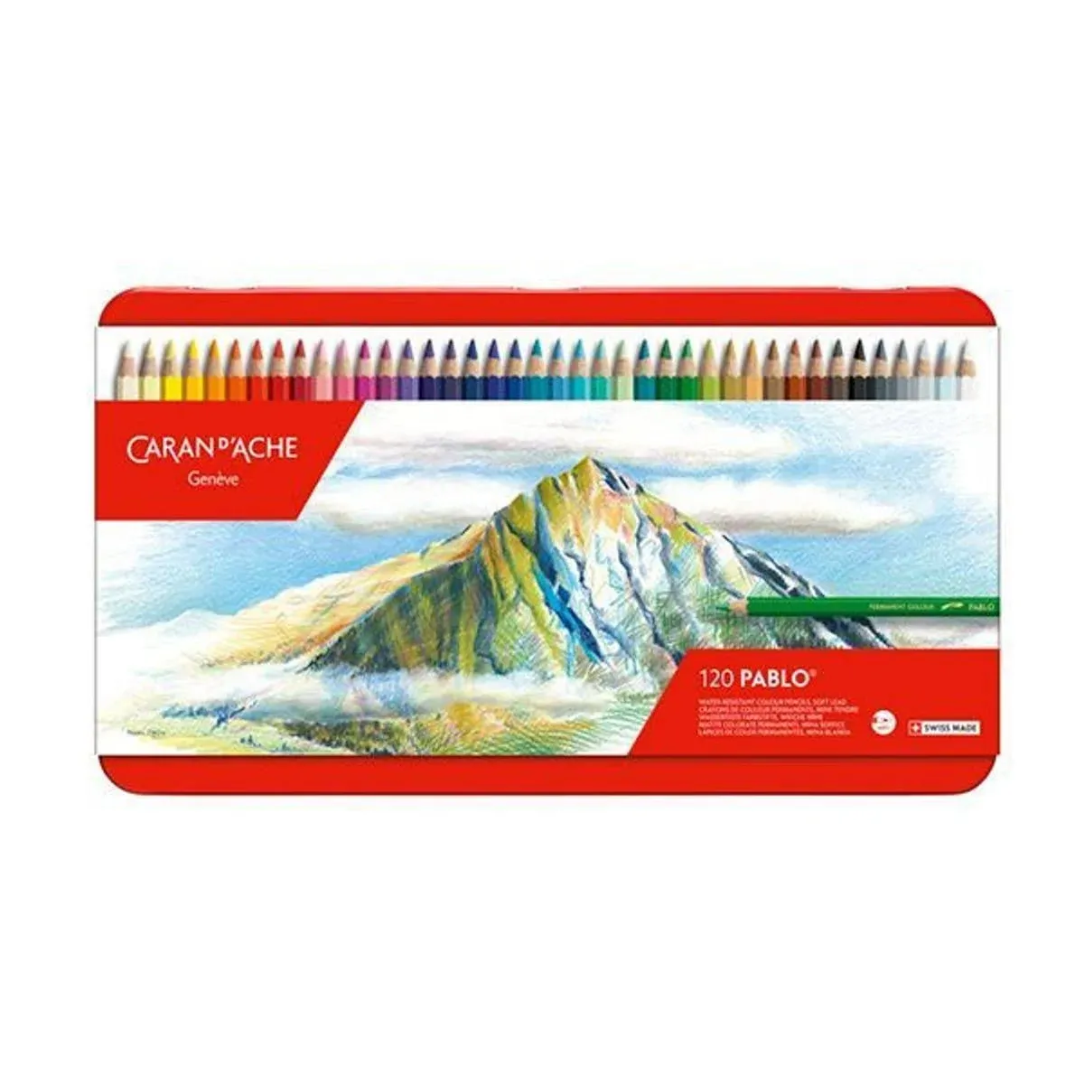 Caran d’Aache Pablo Permanent Colour Pencils Tin of 120 Artist Coloured Pencil