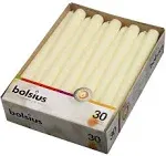 BOLSIUS 30 Count Household Ivory Taper Candles - 10 Inches - Premium European Quality - 8 Burn Hours - Bulk Pack Unscented Dripless and Smokeless Home Décor, Restaurant, Wedding, & Party CandlesticksBOLSIUS 30 Count Household Ivory Taper Candles - 10 Inc