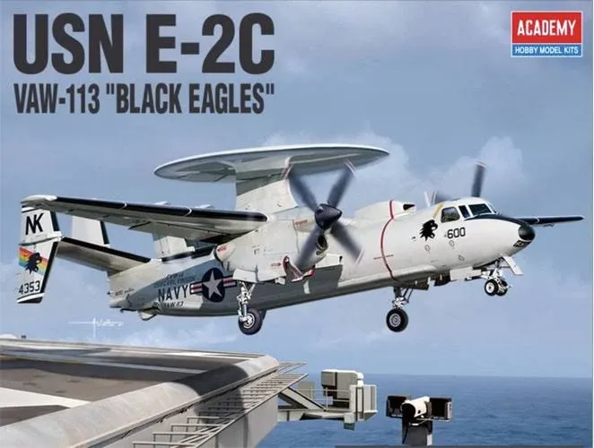 Academy 1/144 USN E-2C VAW-133 &#034;Black Eagles&#034; Hawkeye Hobby Model kit #12623