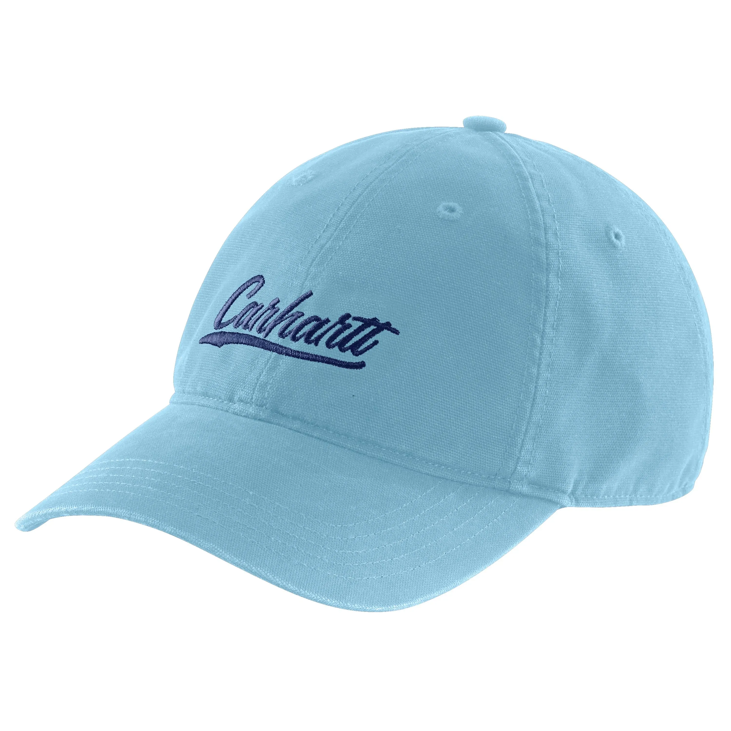 Carhartt Womens Canvas Cap Script Blue Cap Adjustable 100% Cotton AH5247-W