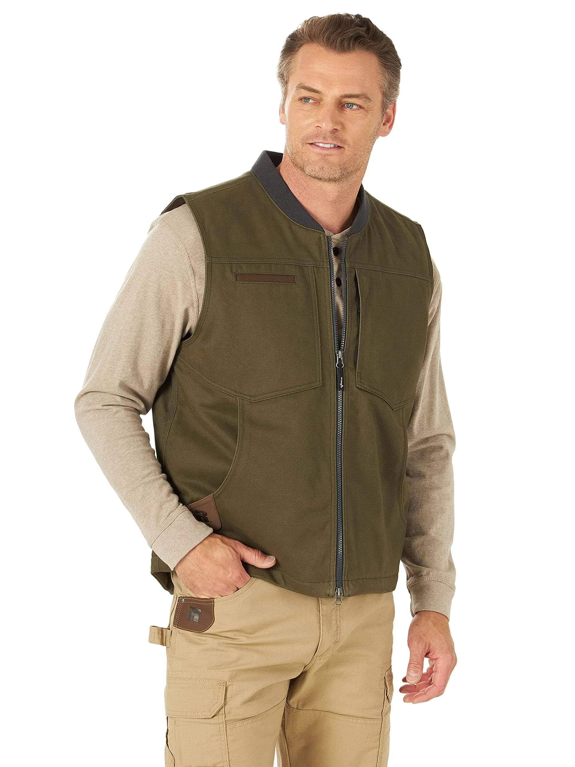 Wrangler Work Vest Tough Layers Loden