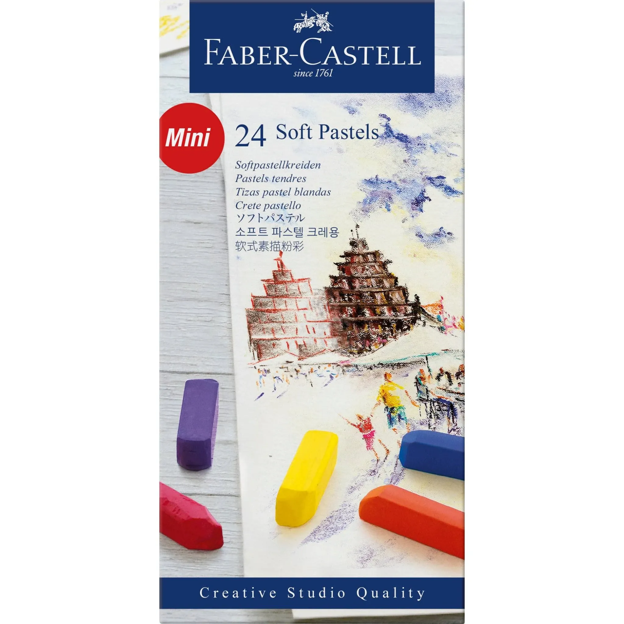 Faber-Castell Creative Studio Soft Pastels Set of 24 Half-Sticks