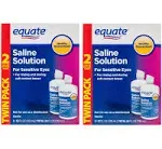 Equate Saline Solution for Sensitive Eyes, 12 FL Oz Bottles, ( 2 Twin Pack ) Total 4 Count, Complete and Proper Eye Care Solution