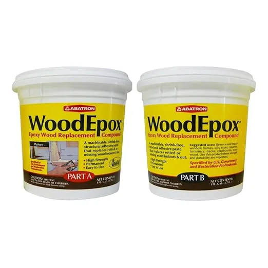 Abatron WoodEpox Kit - 2 Gallon - 2-Part Structural Epoxy Adhesive and Wood Hardener - Wood Filler Putty