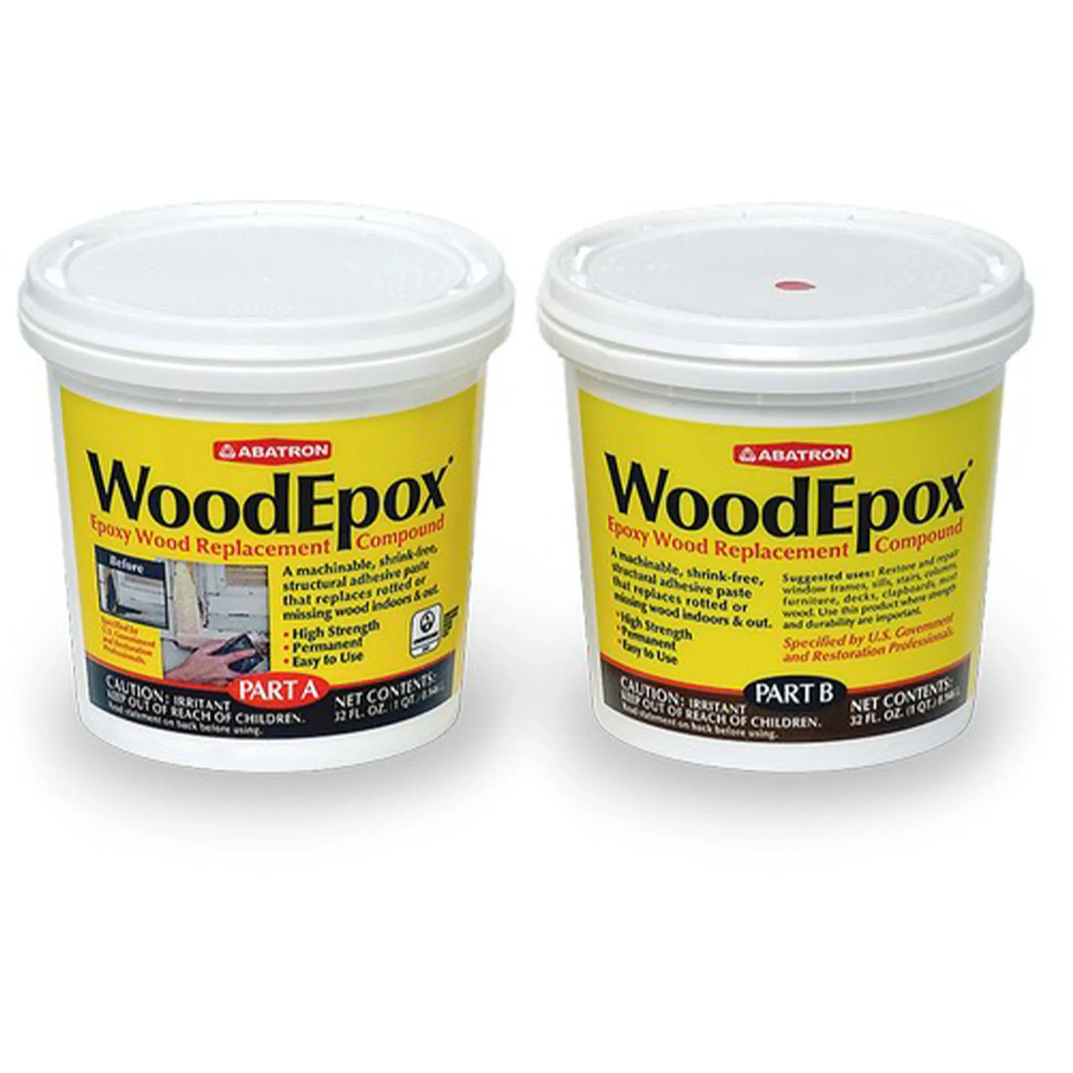 Abatron WoodEpox Epoxy Wood Replacemnt Compound 2 Gallon Kit Part A B