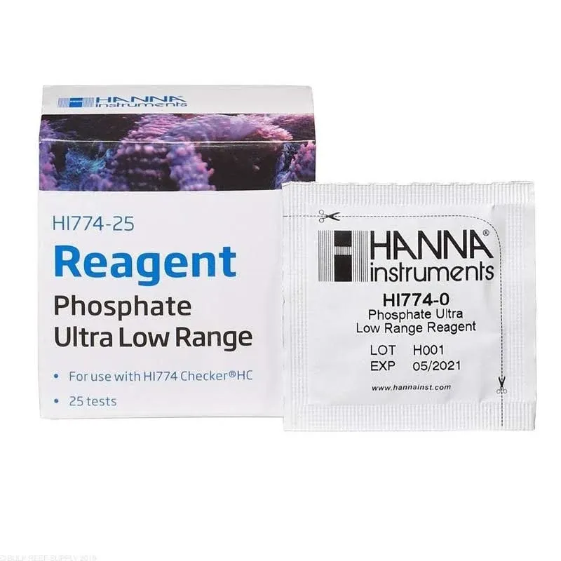 Hanna Instruments HI774-25 Phosphate Ultra Low Range Checker HC Reagents (25 Tests) by WWG Store