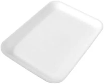 2SW, 2S White Foam Meat Trays, Disposable Standard Supermarket Meat Poultry Froz