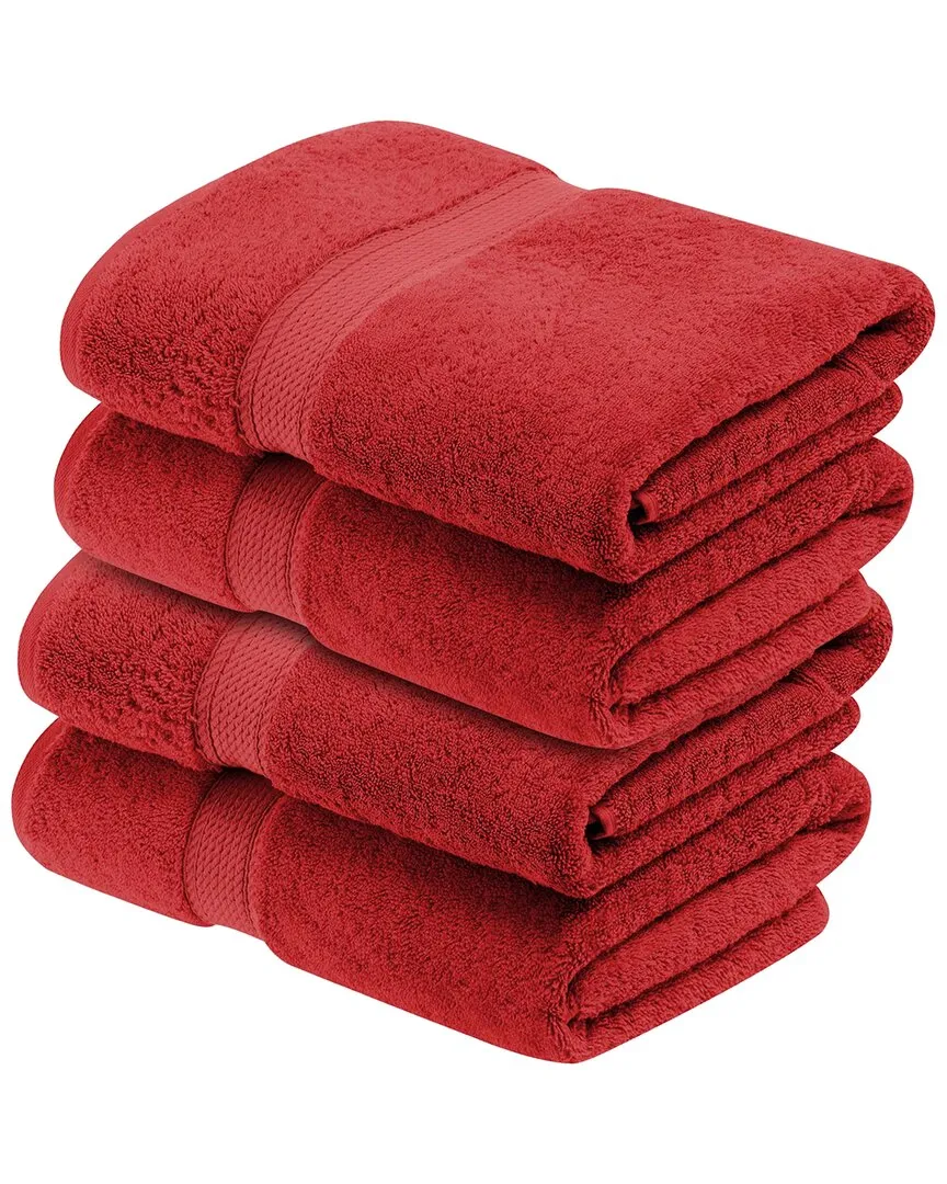 Shop Superior Set Of 4 Egyptian Cotton Plush Heavyweight Absorbent Luxury Soft Bath  Towels