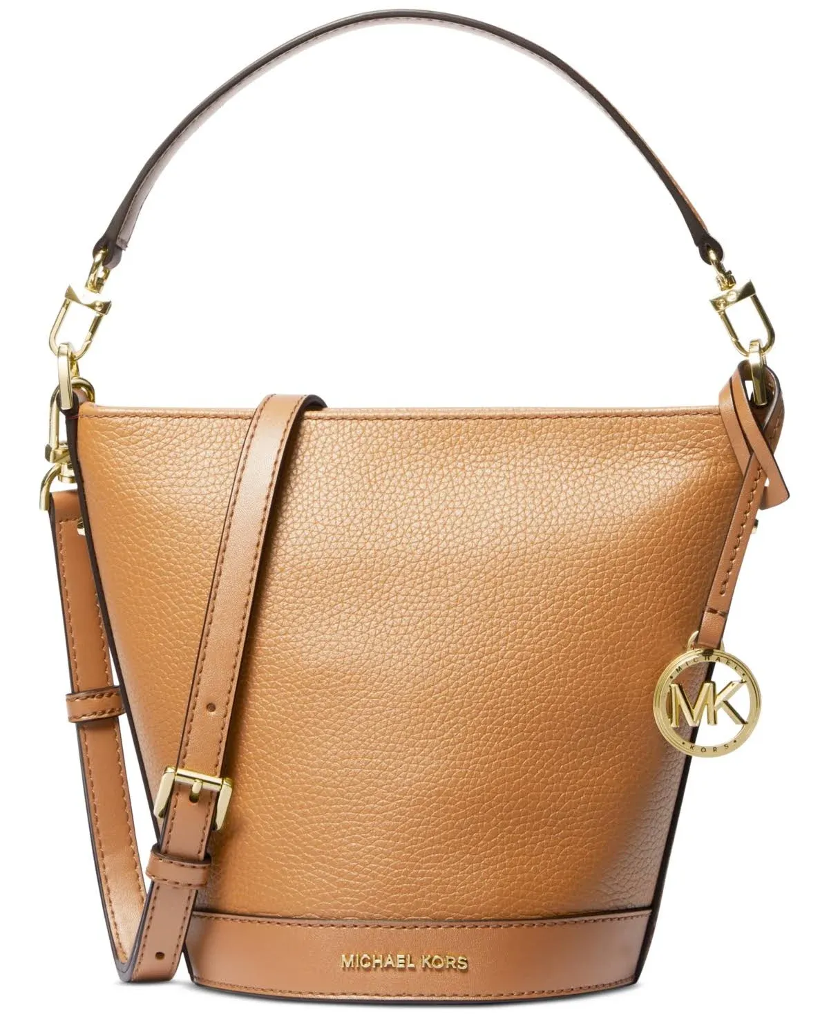 Michael Kors Townsend Small Leather Convertible Bucket Crossbody - Pale Peanut