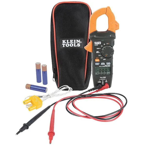 Klein Tools CL220 Digital Clamp Meter, Auto-Ranging 400 Amp AC, AC/DC Voltage, TRMS, Resistance, Continuity, NCVT Detection, and Temp, Orange and Black