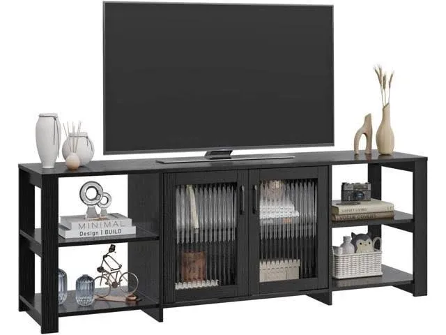 Panana TV Stand for 70 inch TV, Entertainment Center TV Console Table TV Storage ...