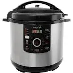 12 Qt. Black and Silver Electric Pressure Cooker with Automatic Shut-Off and Keep Warm Setting