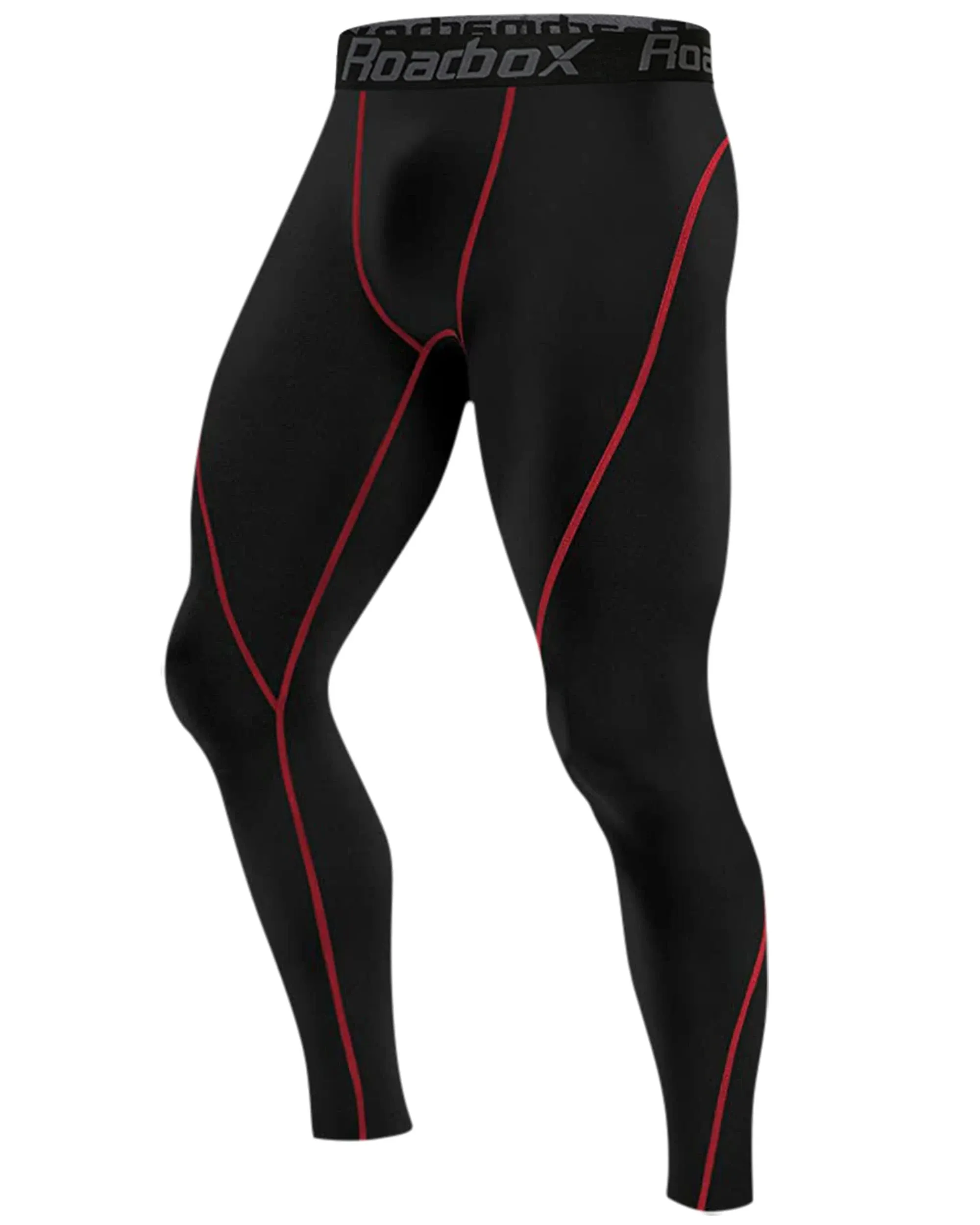 Roadbox 1, 2 or 3 Pack Men&#039;s Compression Pants Athletic Base Layer Cycling Tight