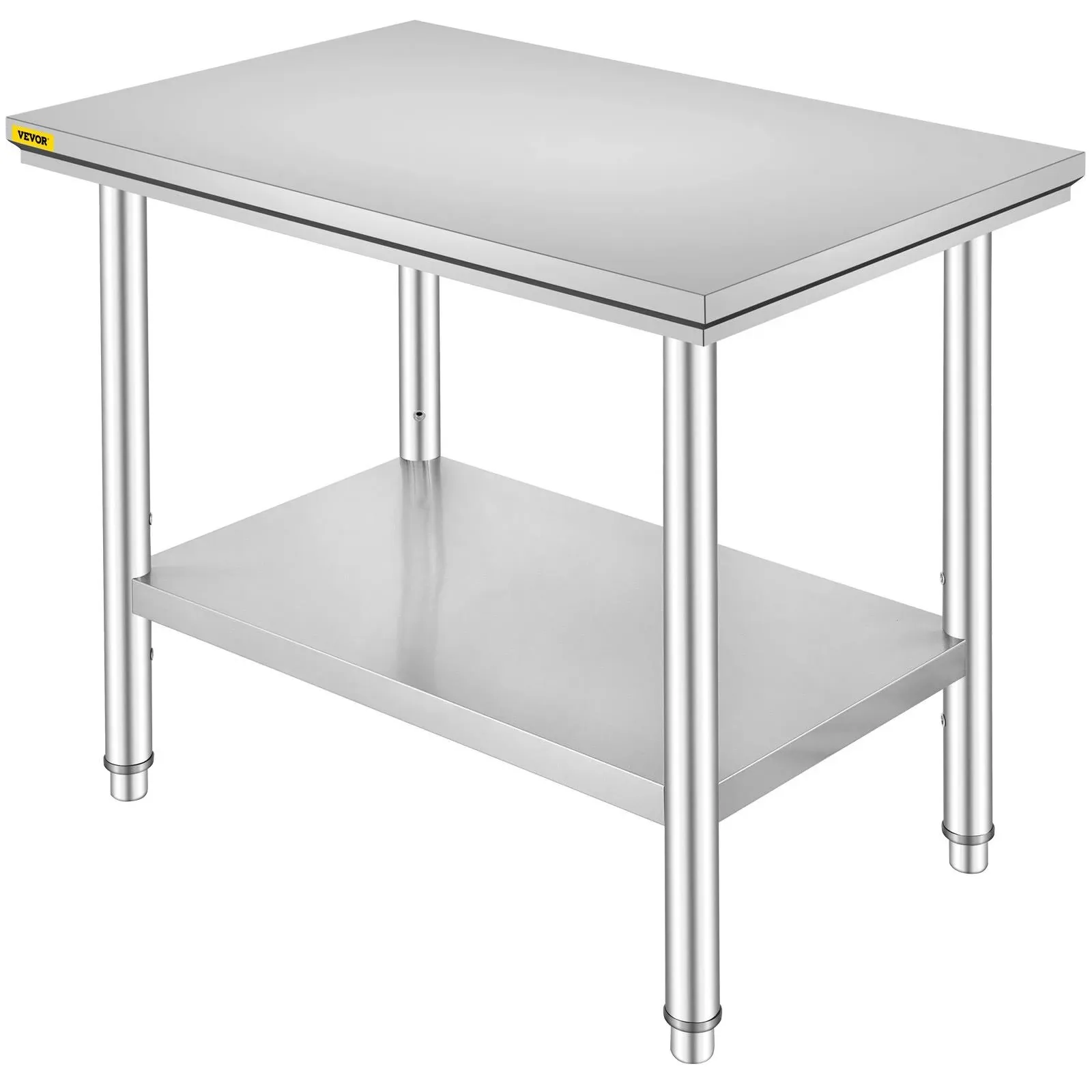 VEVOR Stainless Steel Prep Table 48 x 24 x 34 Inch