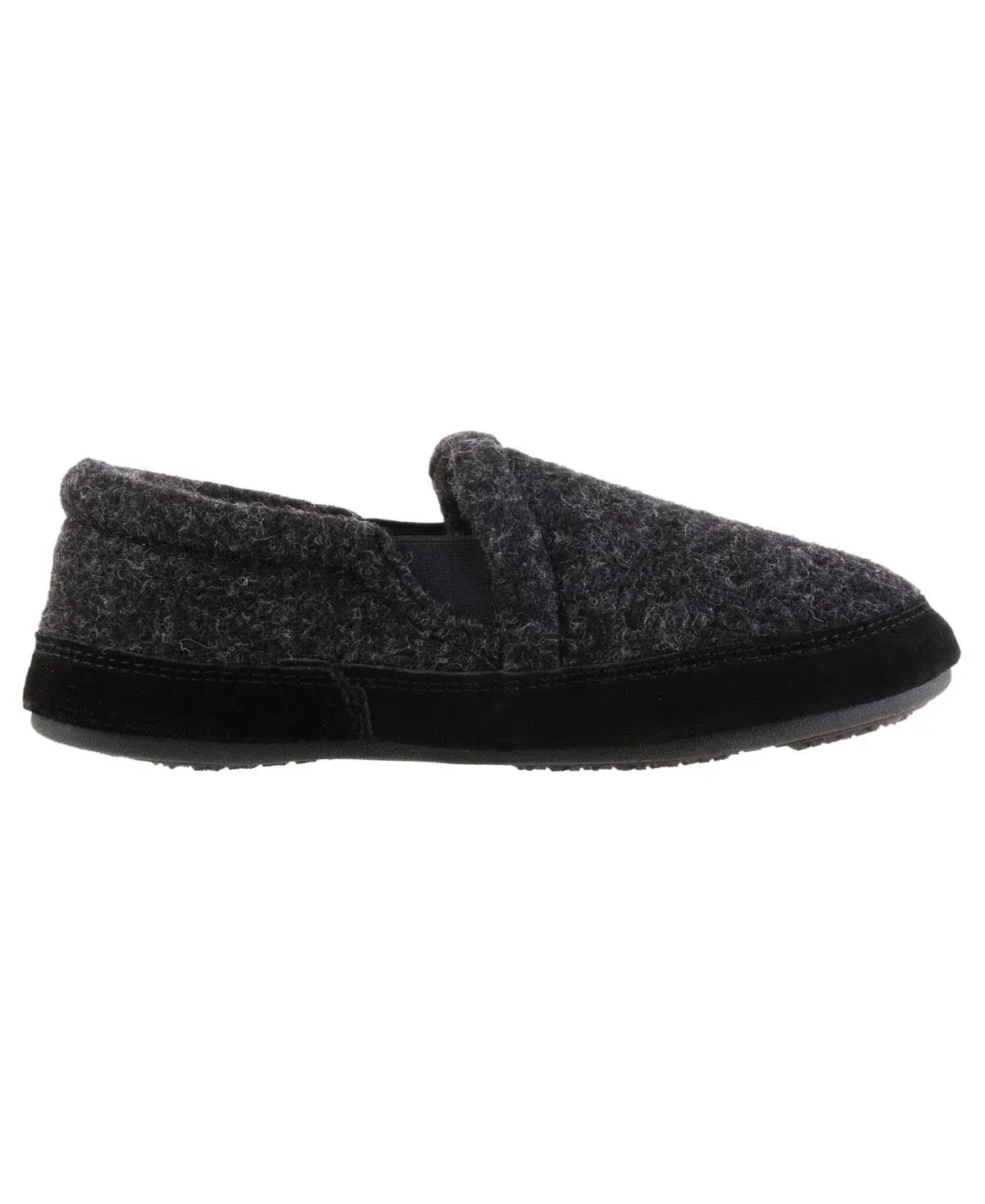 "Acorn Men's Moc Slippers - Fave Gore Wool, Charcoal Tweed, Medium | A11172CTWMM"