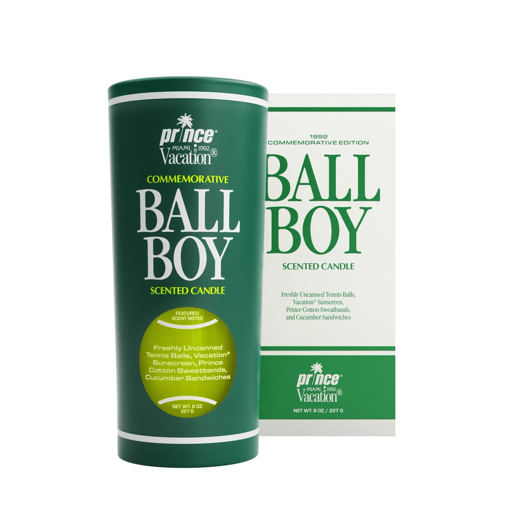 Ball Boy Tennis Home Scented Candle by Prince X  Sunscreen, Premium Soy Blend Wa