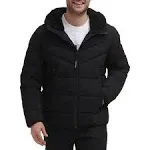 Calvin Klein Men's Modern Fit Hooded Stretch Jacket Ebony - Size: XL