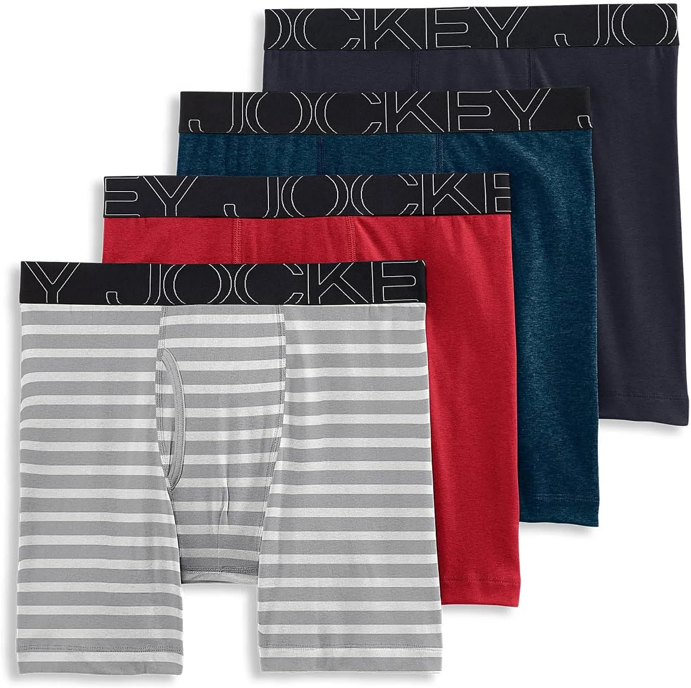 Jockey Men's Underwear ActiveBlend 7" Midway Brief - 4 Pack