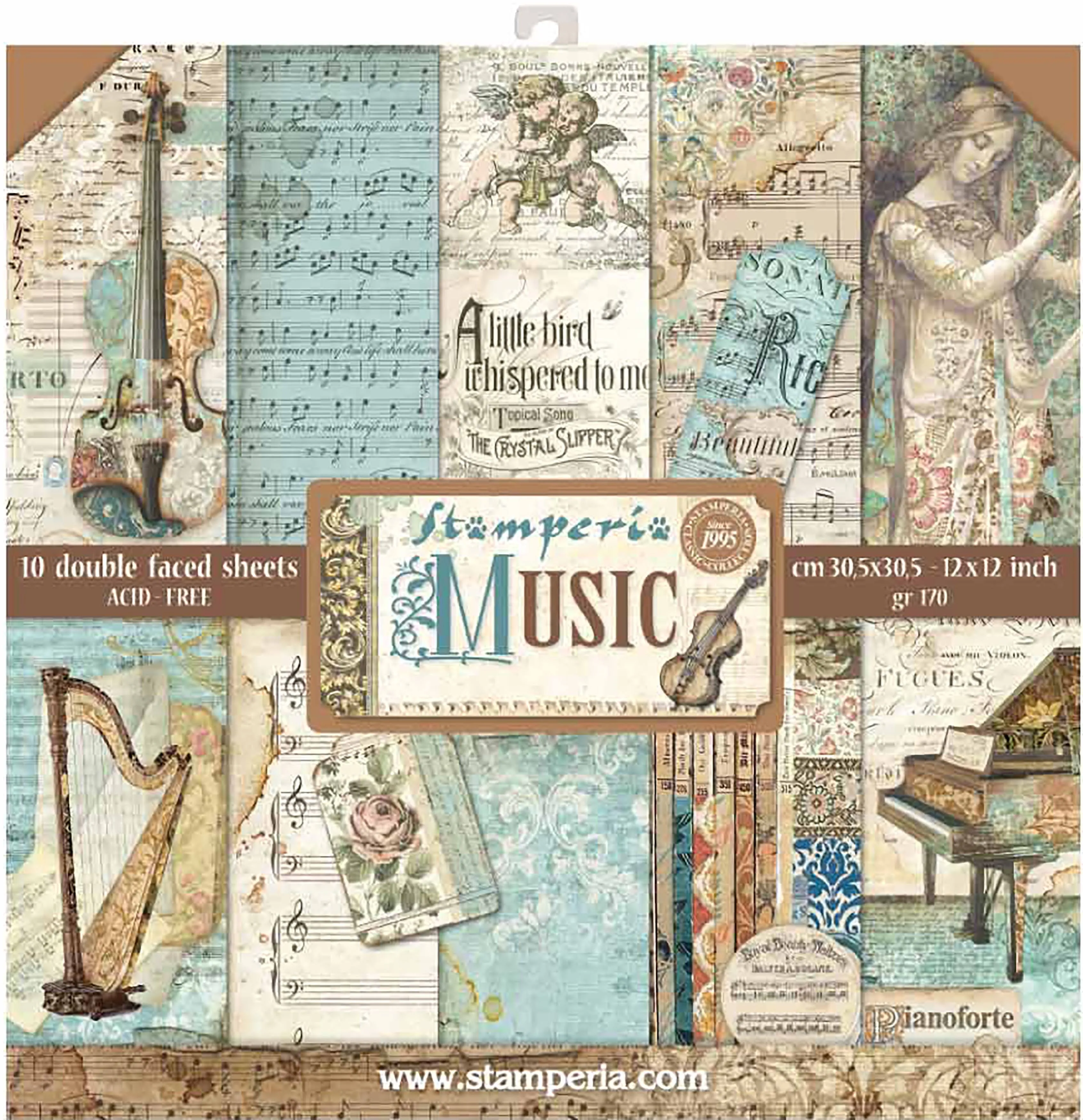 Music Stamperia Double-Sided Paper Pad