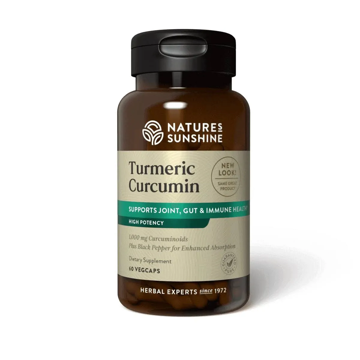 Natures Sunshine Turmeric Curcumin 60 Vegcaps Joint Gut Immune Health