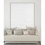 Arlo Blinds White Room Darkening Cordless Lift Fabric Roman Shades - 29.5"W x 60"H